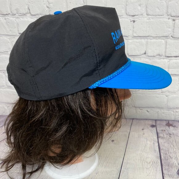 Vintage Nylon Trucker Hat Rope Cap Snapback Rain And Hail Insurance Service Farm - Picture 4 of 11